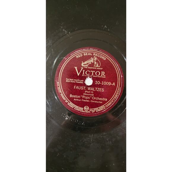 Boston “Pops” Orchestra 78rpm Single Victor Records #10-1009 A & B Faust Waltzes - Picture 5 of 6
